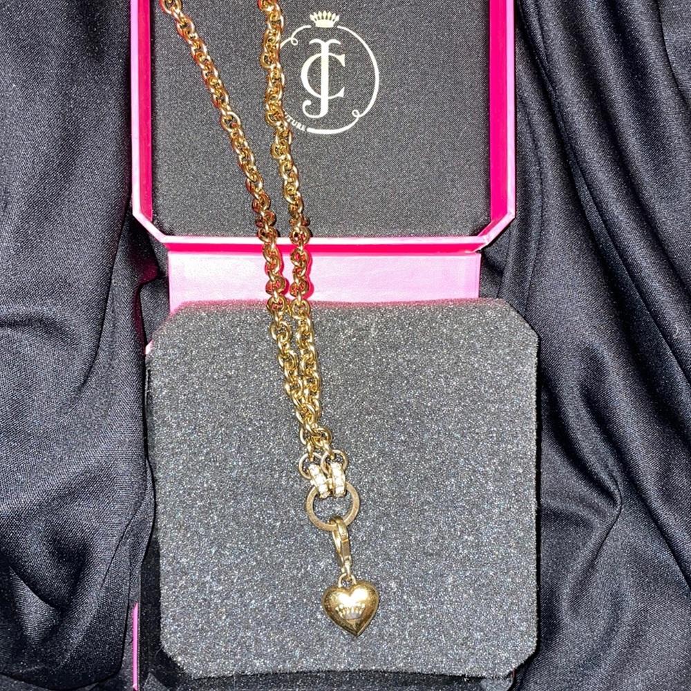 Juicy Couture Gold Chain Necklace and Charm